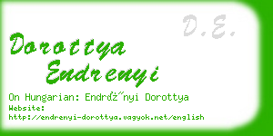 dorottya endrenyi business card